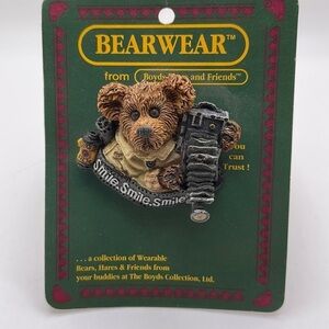 Resin Boyds Bear Bearware Flash McBear Pin Vintage 1995